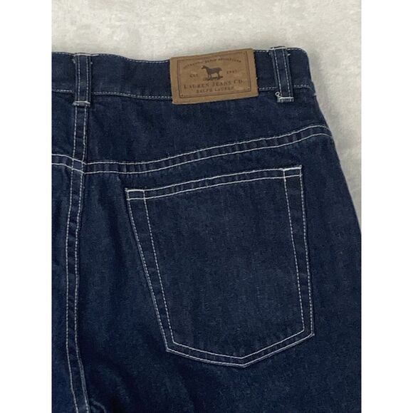 Lauren Jeans Co. Premium Womens Jeans Mid Rise Blue Dark Wash‎ Denim Size 2P - Picture 14 of 16